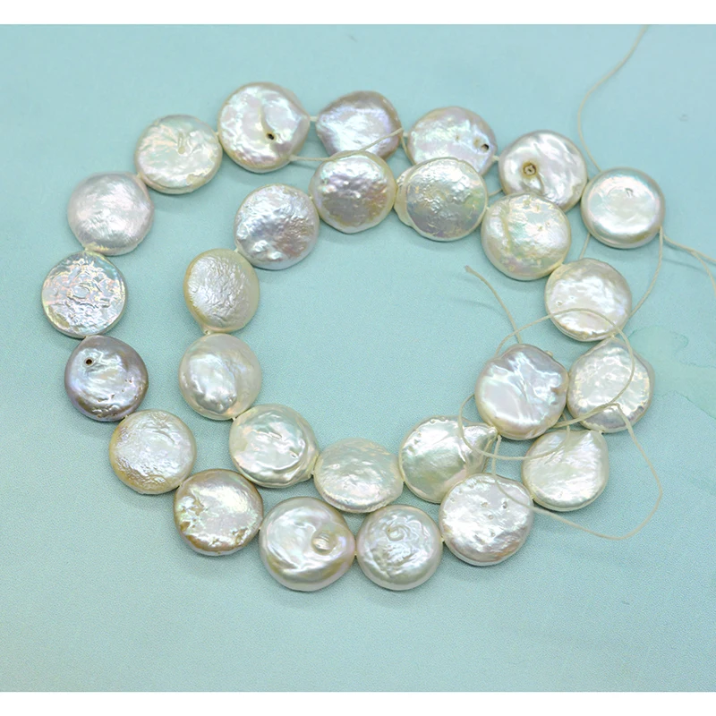 12mm Nature Coin Freshwater Pearl Beads/Strand 16''L