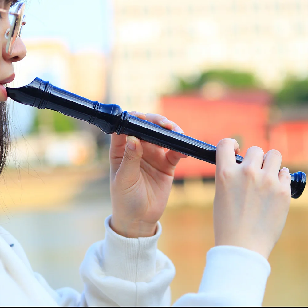 

8 Hole German-Style Plastic Flute Strong Metal Tone -Tight Design Beginner Wind Instrument Abs Resin Mouthpiece