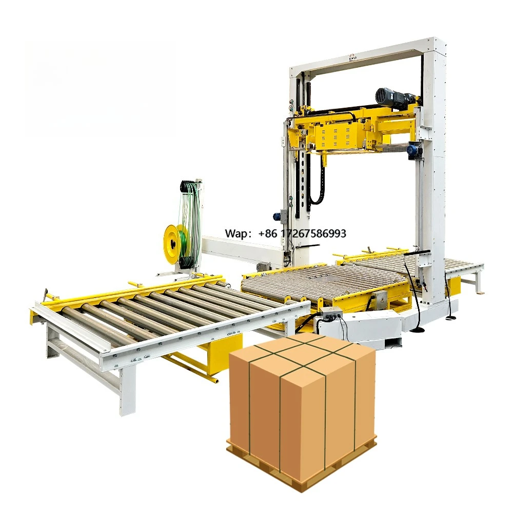 Automatic pallet strapping machine Vertical pallet strapping equipment Automatic pallet strapping machine with top pressure