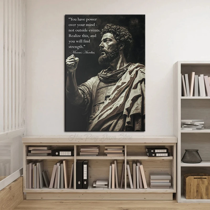 Stoic Philosophy Motivational Quotes Canvas Painting Abstract Portrait Posters and Prints Wall Art Picture For Office Home Decor