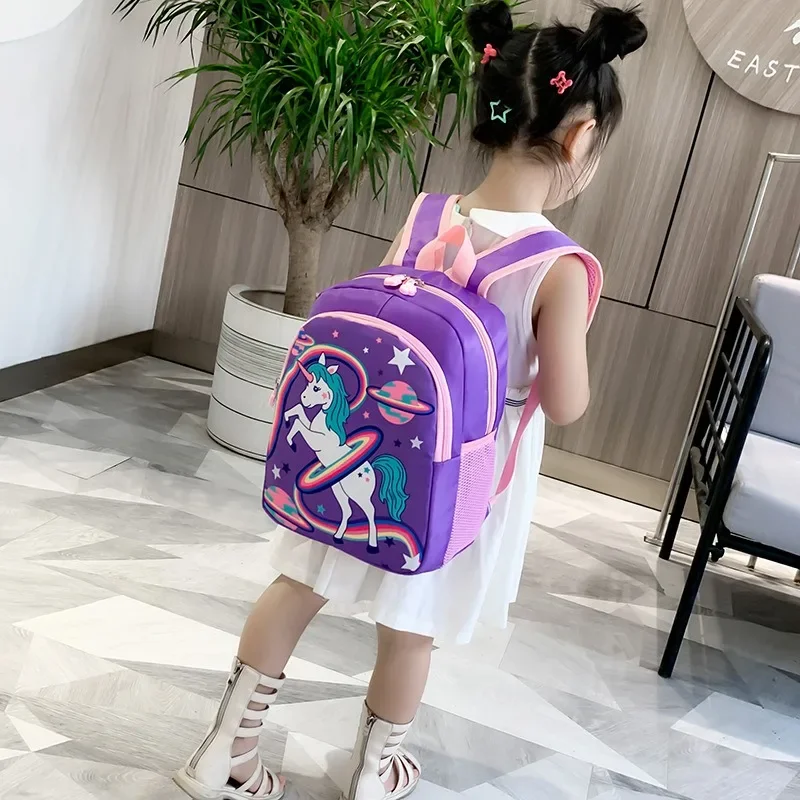 Schooltas Cartoon Kids Rugzak Regenboog Paardenprint Kleuterschool Schooltas 1-3 Klas Basisschool Boekentas Rugzak Voor Meisjes