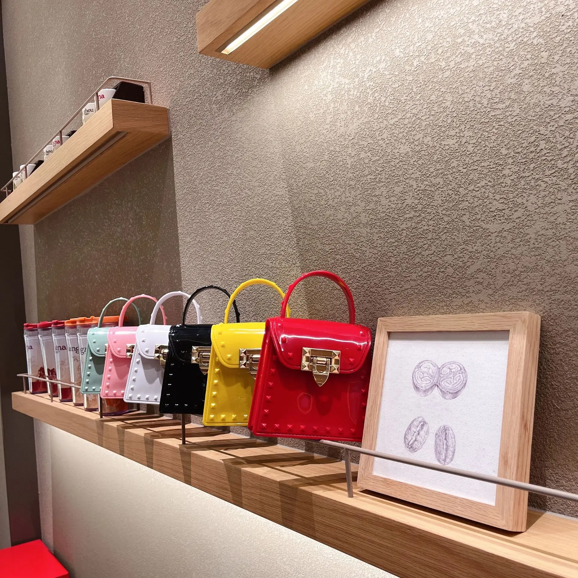 2024 New Leaf Chain Mini Jelly Bag Fashion Small Fresh Messenger Designer Bolsas Para Mujeres Handbag Underarm Bags for Ladies