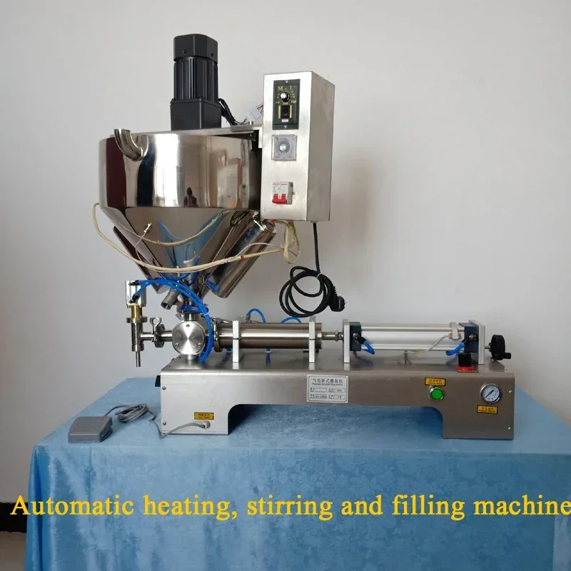 PBOBP Single Head Paste Filling Machine Stainless Steel Control Heating And Stirring Type Filling Machine Liquid Paste Filler