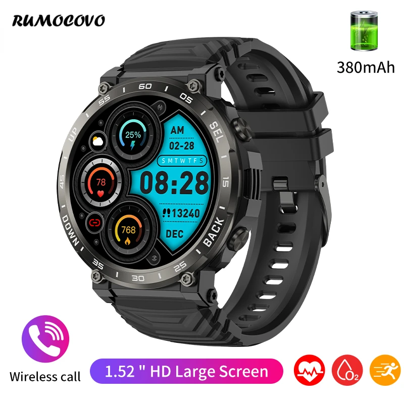 

RUMOCOVO® Smart Watch Men GPS Outdoor Sport Fitness Bracelet Bluetooth Call Watches IP68 Waterproof Smartwatch For Xiaomi