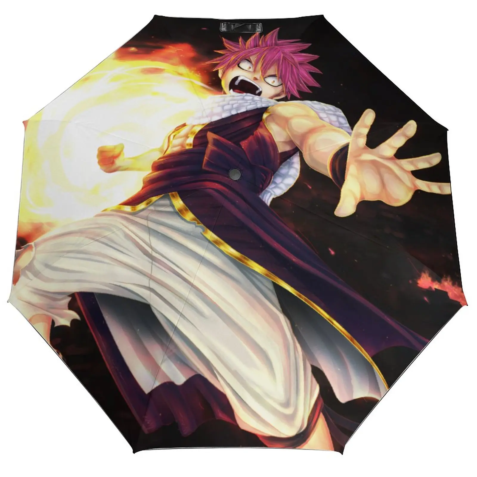 

Anime Fairy Tail Printed Umbrella Rain Women Automatic Umbrella Three Folding Sun Protection Umbrella Male Portable Parasol