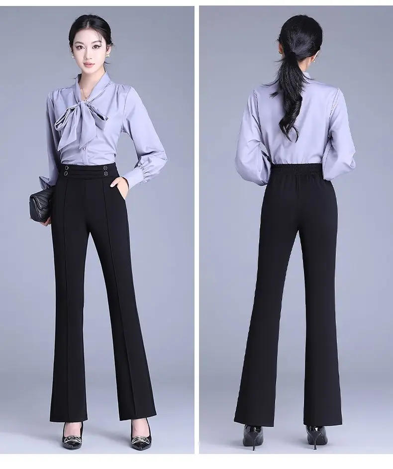 Spring Autumn New Micro Pull Pants Women High Waist Stretching Small and Thin Nine Cent Pants Versatile Hanging Casual Pants