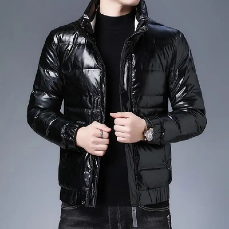 

Nice Winter Pop Men's Hooded Casual Down Jacket Thick White Duck Down Coat Male Mens Clothing Casual Outwear Drop Shipping Brand
