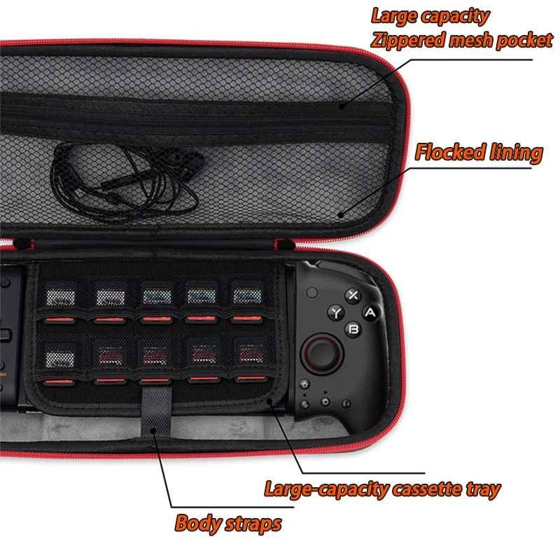 호리 스플릿 패드 프로 휴대용 하드 쉘 케이스 (스위치 호리 스플릿 패드 프로 & 빈복 조이패드용, 게임 카드 슬롯 포함)