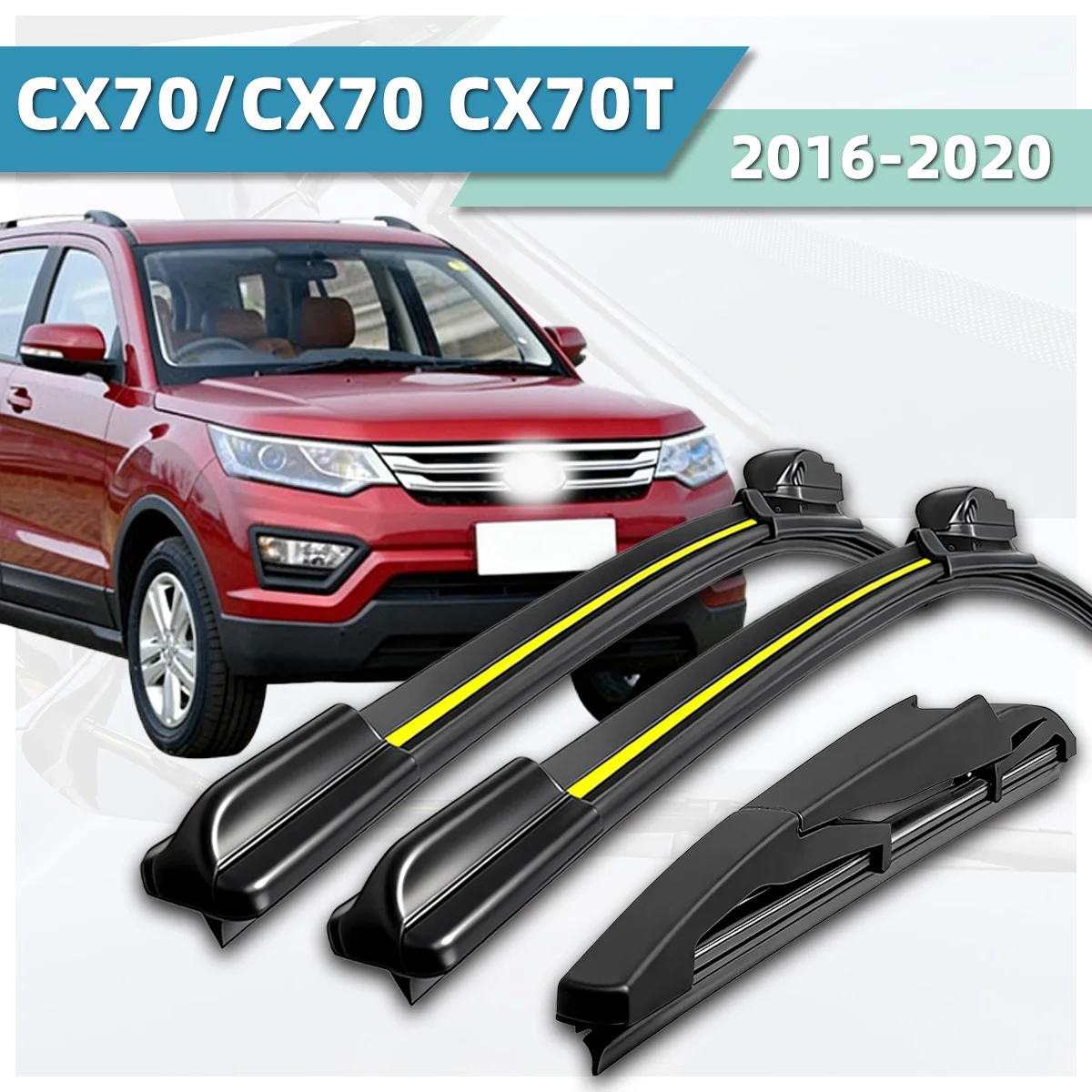 

Wiper Suitable For Chana CX70 CX70 CX70T 2016-2020 Natural Rubber Strip Accessories Car Front And Rear Silent Wiper Blades