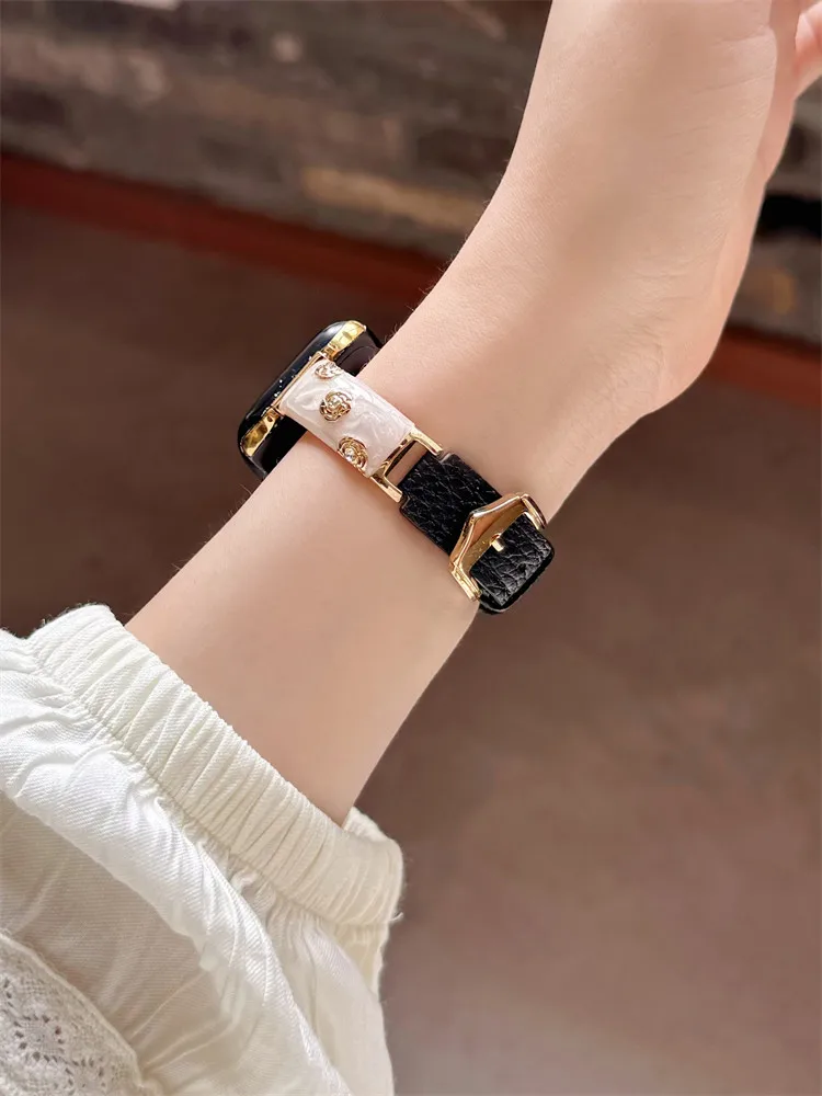 리치 패턴 호환 iWatch 스트랩 38mm 40mm 41mm 42mm 44mm 45mm 49mm 패셔너블 스트랩