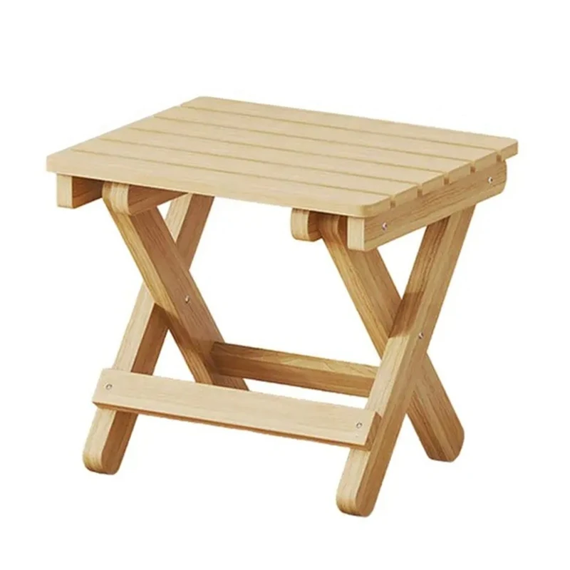 

Small Folding Stool Portable Wooden Stool Chair Lightweights Fold-Up Step Stool Folding Foot Rest For Outdoor