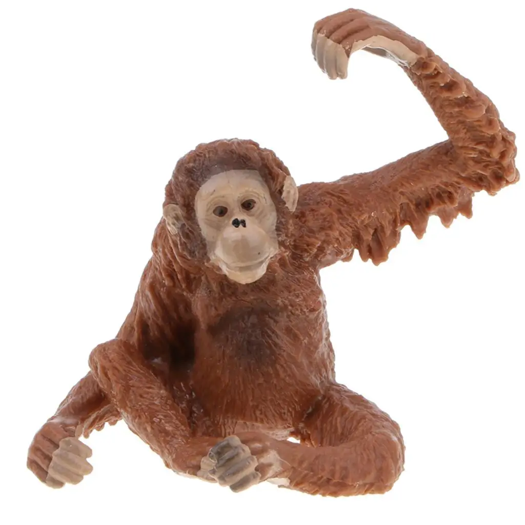 Emulation Red Orangutan Toy Jungle Animal Model for Kids Home