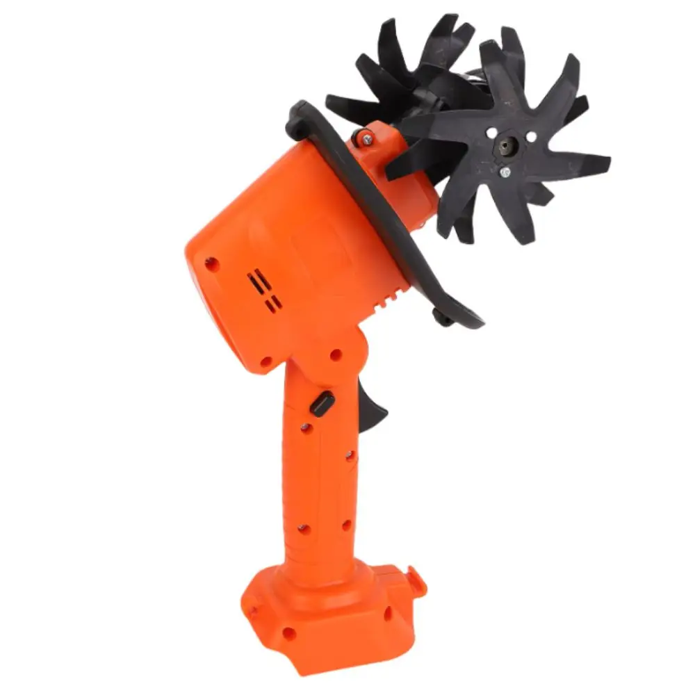 Battery Powered Electric Tiller Portable Design Handheld Style Handheld Garden Cultivator Electric Rotary Weeding And Ditching