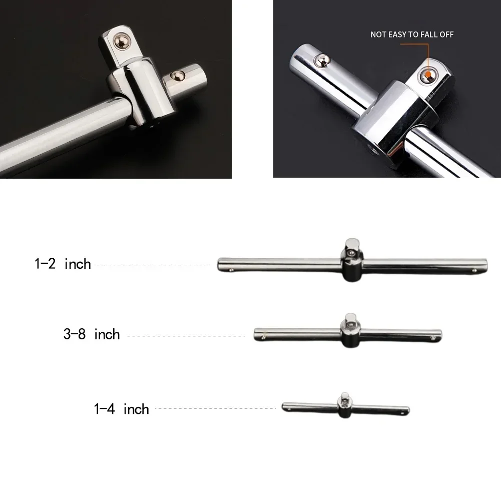Practical Useful Drive Socket Wrench Sliding T Bar 1/4\