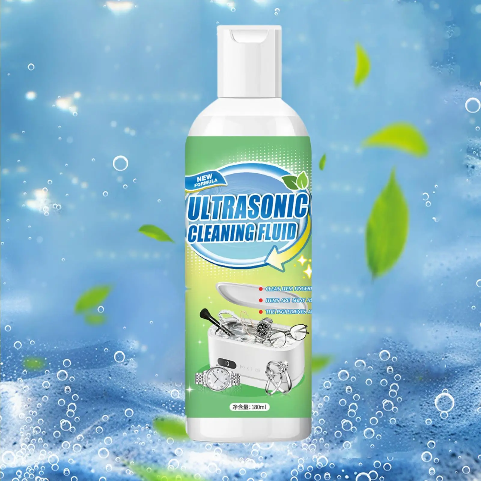 180ml Ultrasonic Jewelry Cleaner Solution Cleaning Liquid Gold Silver Cleaner Concentrate for Ultrasonic Cleaner Machines