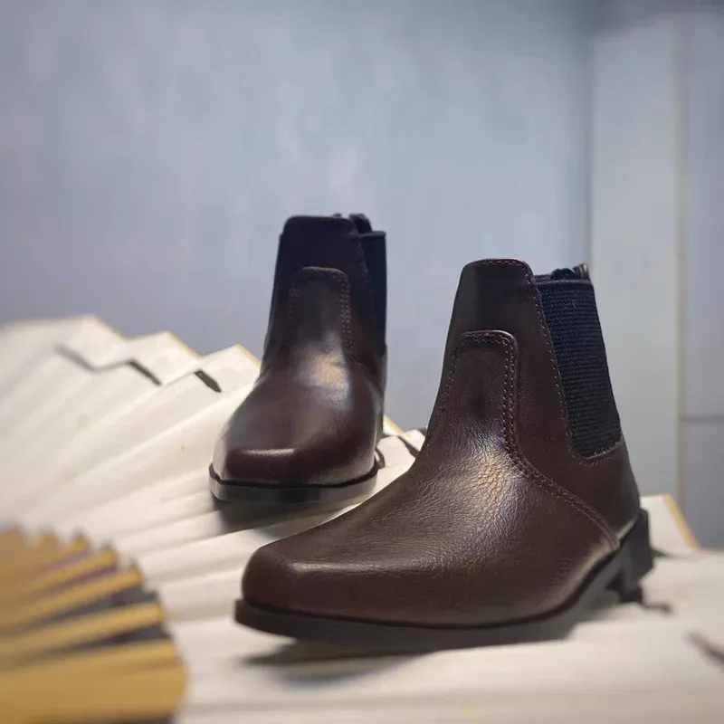 BJD poppenschoenen geschikt voor Oom SD17 Ghost2 Oom maat modieus nieuw puntig pak leren schoenen enkellaarsjes zwart