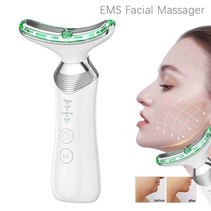 

Neck Beauty Lifting Machine EMS Photon Therapy Massager Facial Double Chin Anti Wrinkle Neck Tightening Beauty Device
