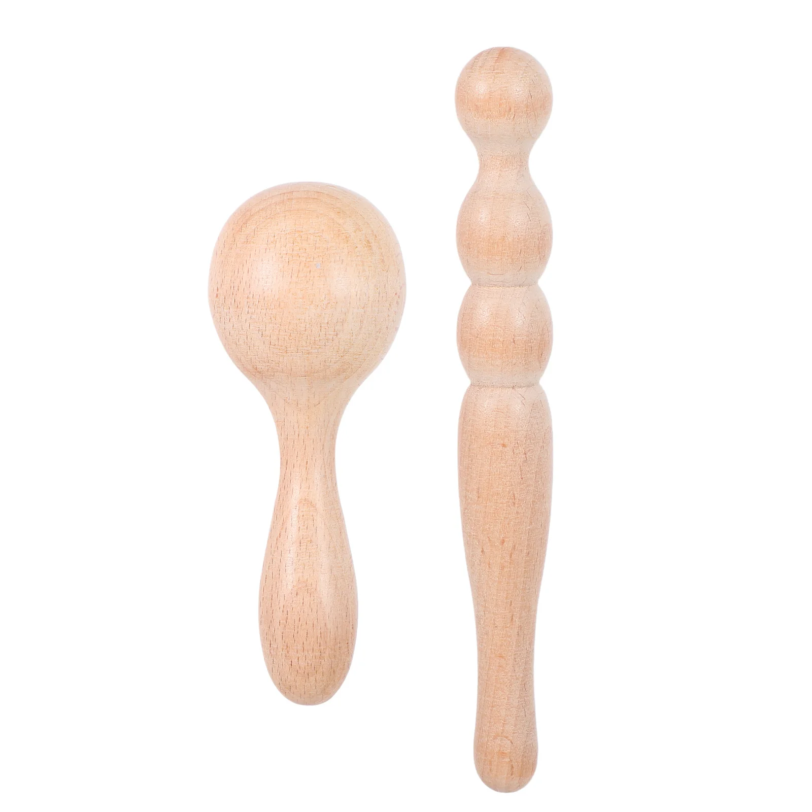 

2Pcs Wooden Massage Stick Ergonomic Body Massager Tool Deep Tissue Muscle Relief for Shoulder Face Hand Foot Relaxation