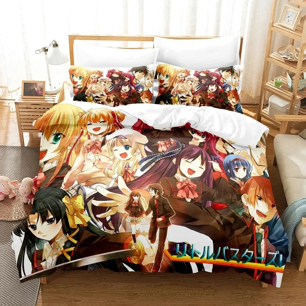 

3D Print Anime Little Busters Bedding Set 3D Printed Suitable for Bedroom Duvet Cover Set With Pillowcases Kids Home Textile