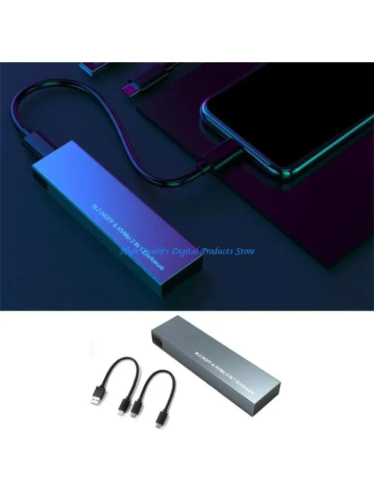 

U2JE Double M.2 NVME SSD CASE 10 Гбит / с USB3.1 Gen2 NVME CUNLOSUE ngff