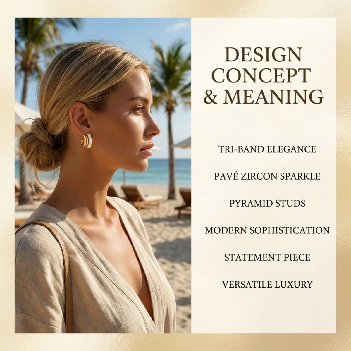 Glänzende mehrschichtige C-förmige Ohrstecker mit eingelegtem CZ-Zirkon für Damen und Herren, minimalistische, exquisite geometrische Ohrringe, vielseitiger Schmuck – Detail 11