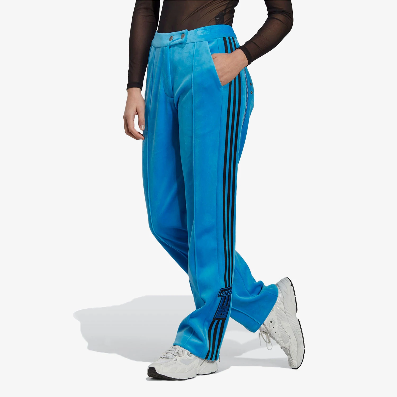 

Женские модные трикотажные спортивные брюки Adidas Originals Trefoil со средней талией HM2055