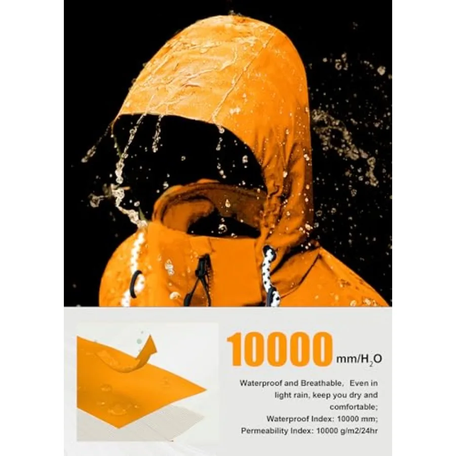 Rain Jacket Women Waterproof Long Lightweight Raincoat Hooded Windbreaker Outdoor Trench Coat S-3XL view 5