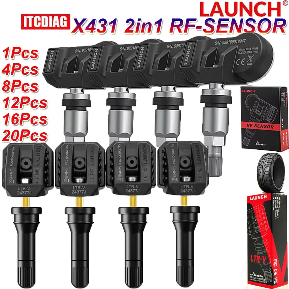 LAUNCH X431 2 in 1 RF-SENSOR 315MHz & 433MHz TPMS Sensor Tire Repair Tools Scanner Tire Pressure Sensors Tester Programming