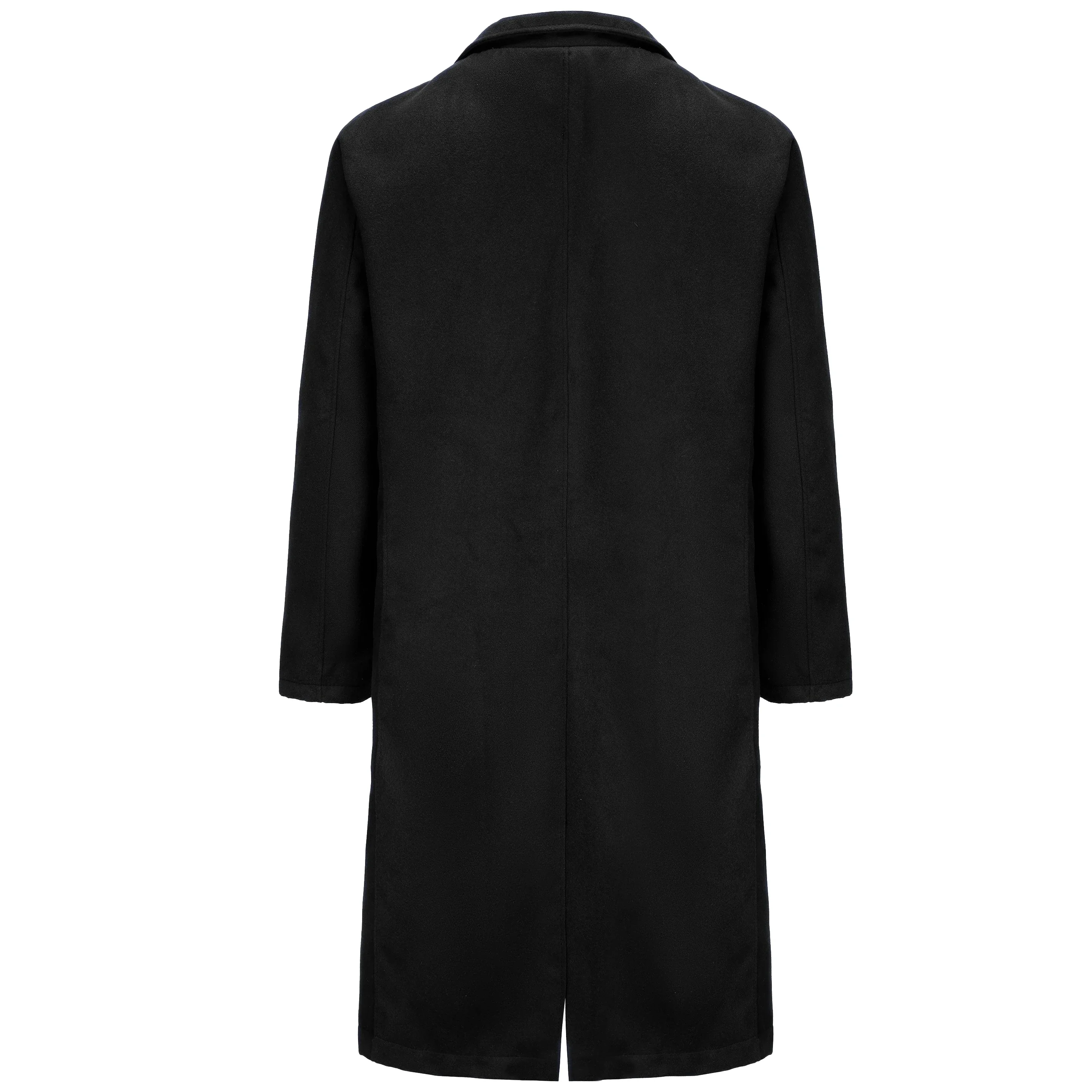 

Classic men's reversible woolen casual trench coat for autumn and winter