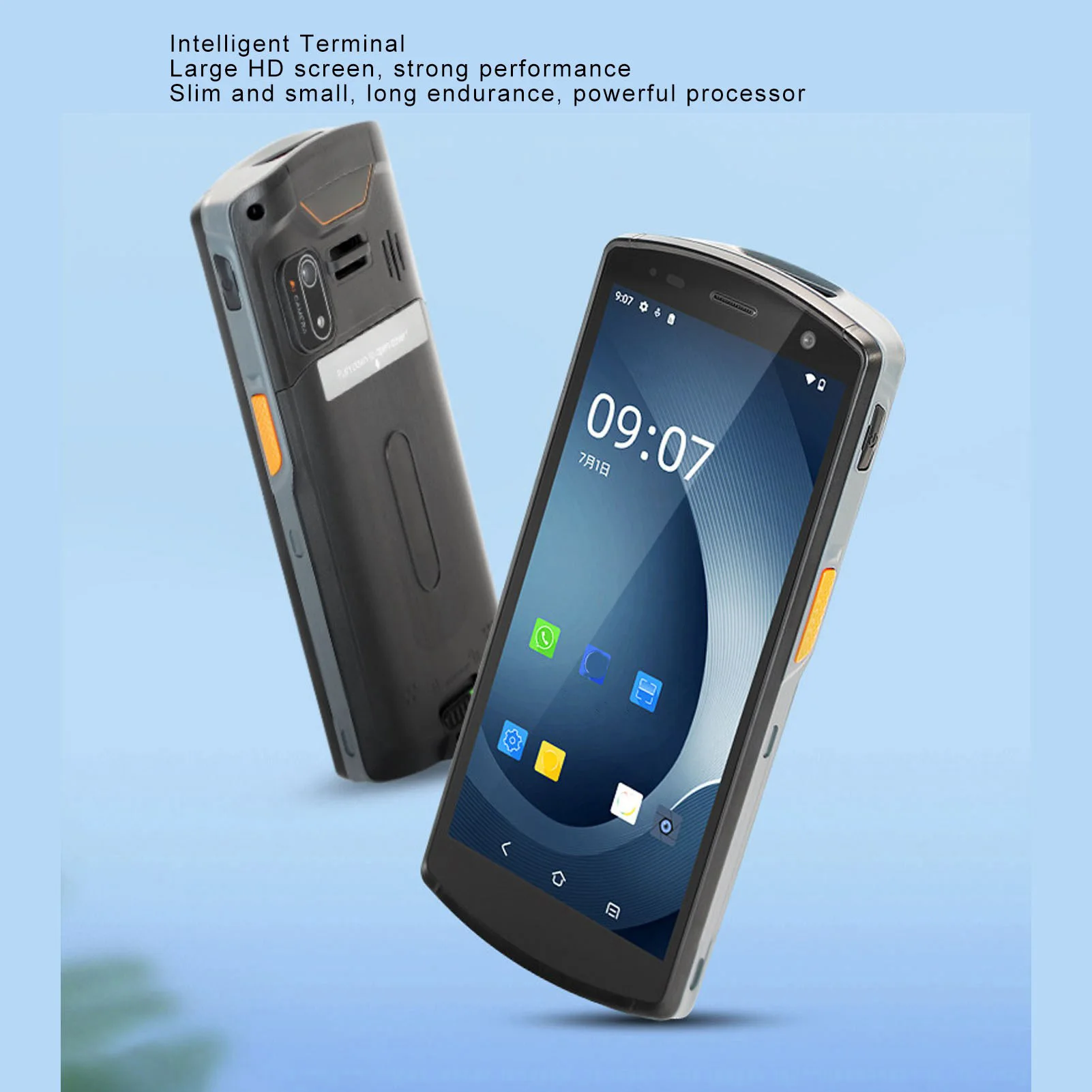 جامع محطة البيانات 5.5in شاشة ملونة 5000mAh بطارية يده ماسح الباركود دعم 1D 2D NFC لإدارة المستودعات