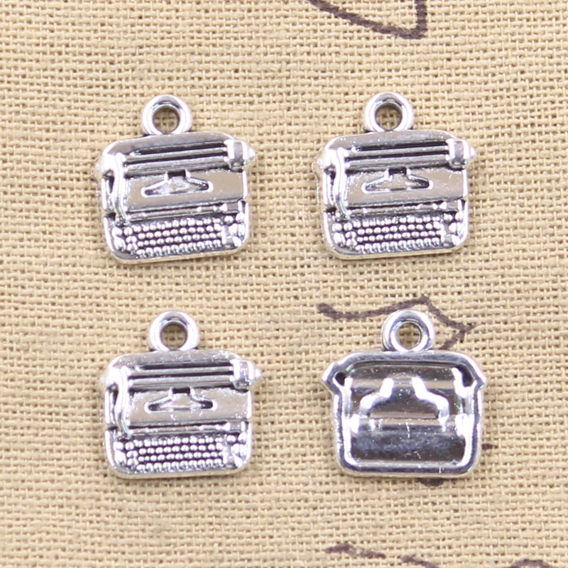 20pcs Charms typewriter typer 15x15mm Tibetan Silver Color Pendants Antique Jewelry Making DIY Handmade Craft