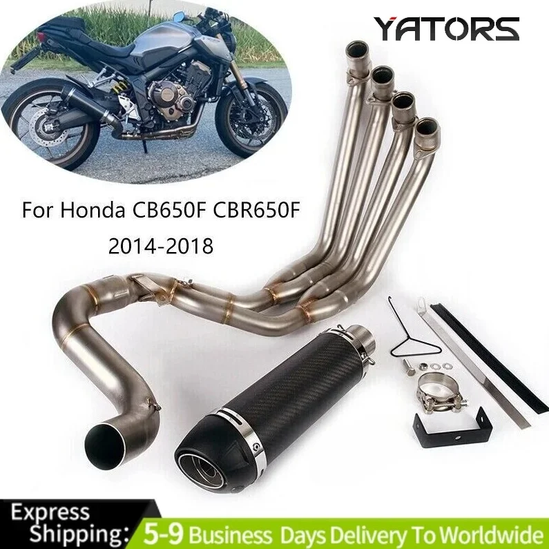 

Full Exhaust System Front Header Muffler Pipe For Honda CBR650R/F CB650R/F 14-24 Exhausts Pipes