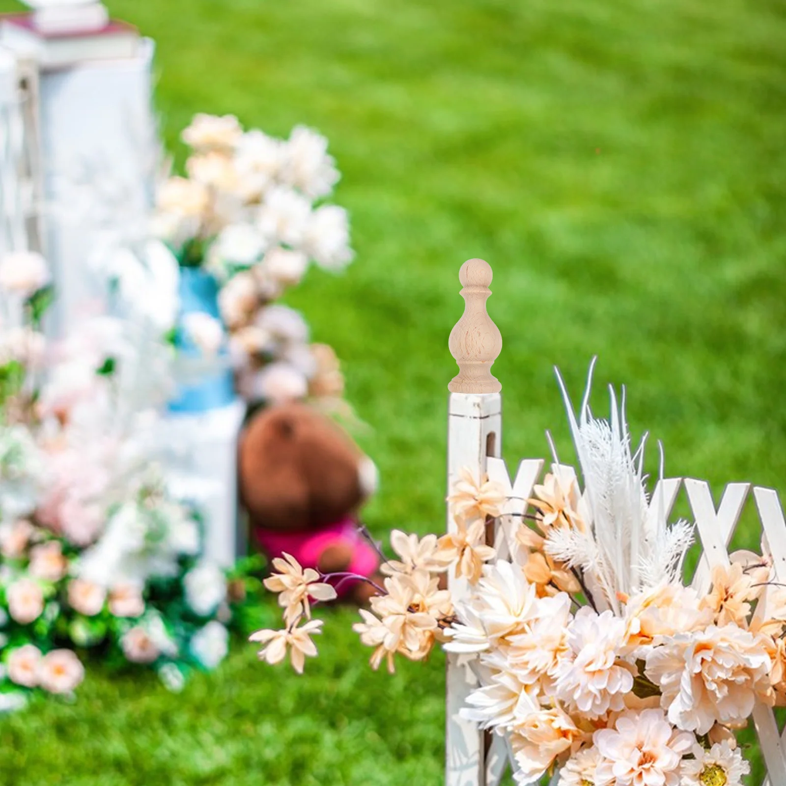 

Wood Finial Wood Carving Decorative Bed Post Pillar Fence Decorative Wooden Finial Crafts Finials Furniture Home Decor Wooden