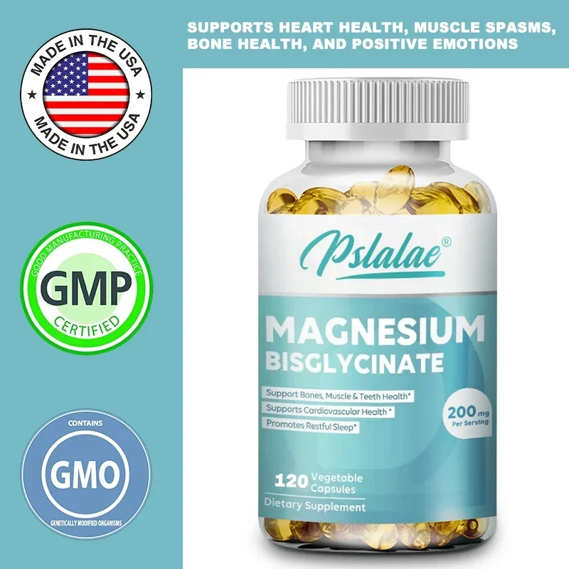 

Magnesium Bisglycinate Supplement - Essential Mineral | Non-GMO & Gluten-Free Capsules