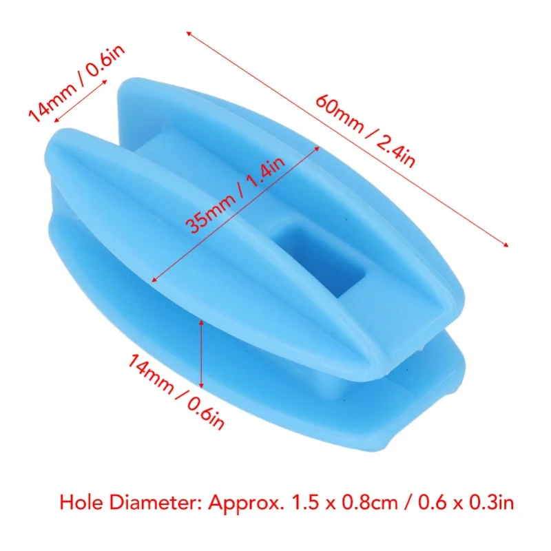 100PCS Electric Fence Insulator Weather Resistant ABS Square Tube Post Insulator For Steel Wire Blue