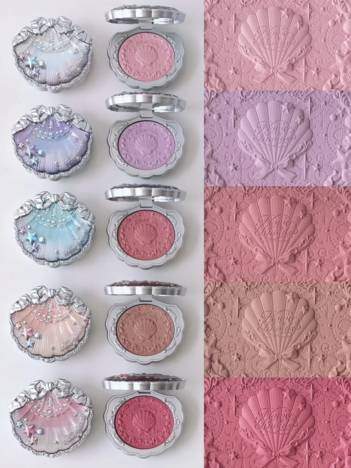 Flower Knows Shell's Collection Blush Matte Cheek Blusher Puder, pigmentiert, natürlich, sehr geschmeidig, Gesichts-Make-up – Detail 4