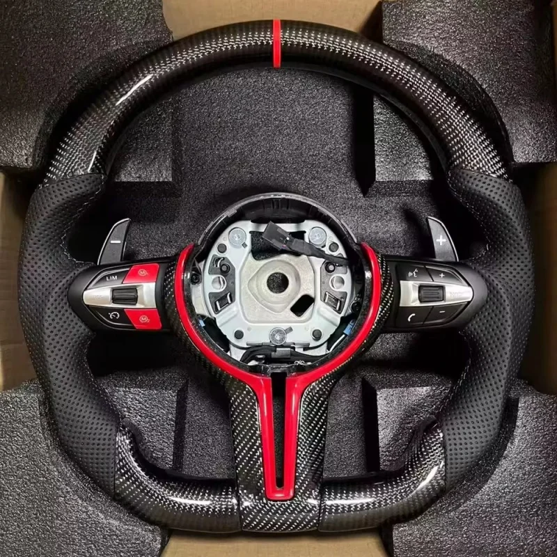 Customized Carbon Fiber Leather Car Steering Wheel For BMW F30 F10 F15 F16 F31 F20 F25 E90 F01 F90 F32 E90 F80 Steering Wheel
