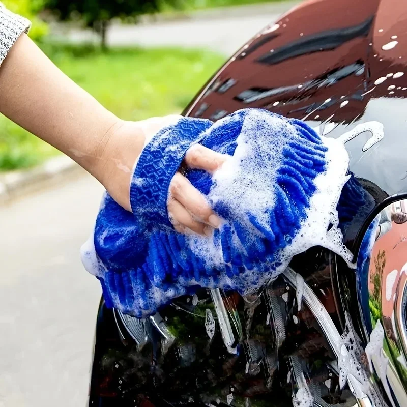 

1Pcs Microfiber Car Washer Sponge Cleaning Car Care Detailing Brushes Washing Towel Auto Gloves Styling Accessories