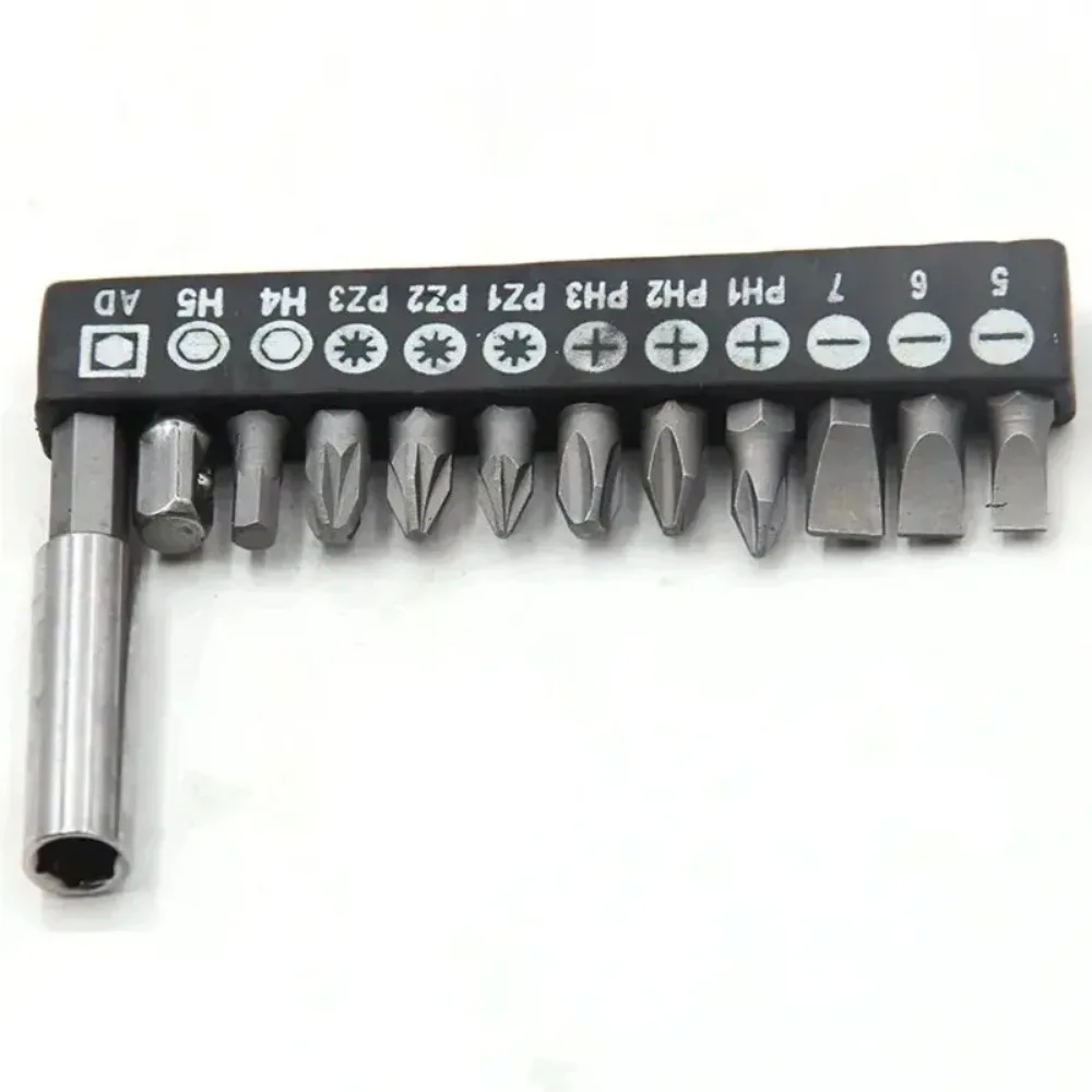 

New with Hexagonal Screwdriver 60mm Extension Rod Conversion Head Electric Tool Accessory Set 12pc Black Adhesive Strip