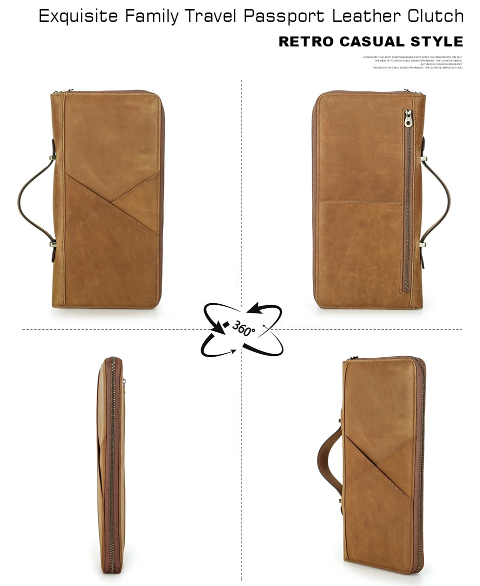 Reisepass-Etui, Familien-Reisepass-Halter, Dokumenten-Organizer, Kartenhalter, Clutch, RFID-Schutz, Diebstahlschutz, Verlustschutz – Detail 8