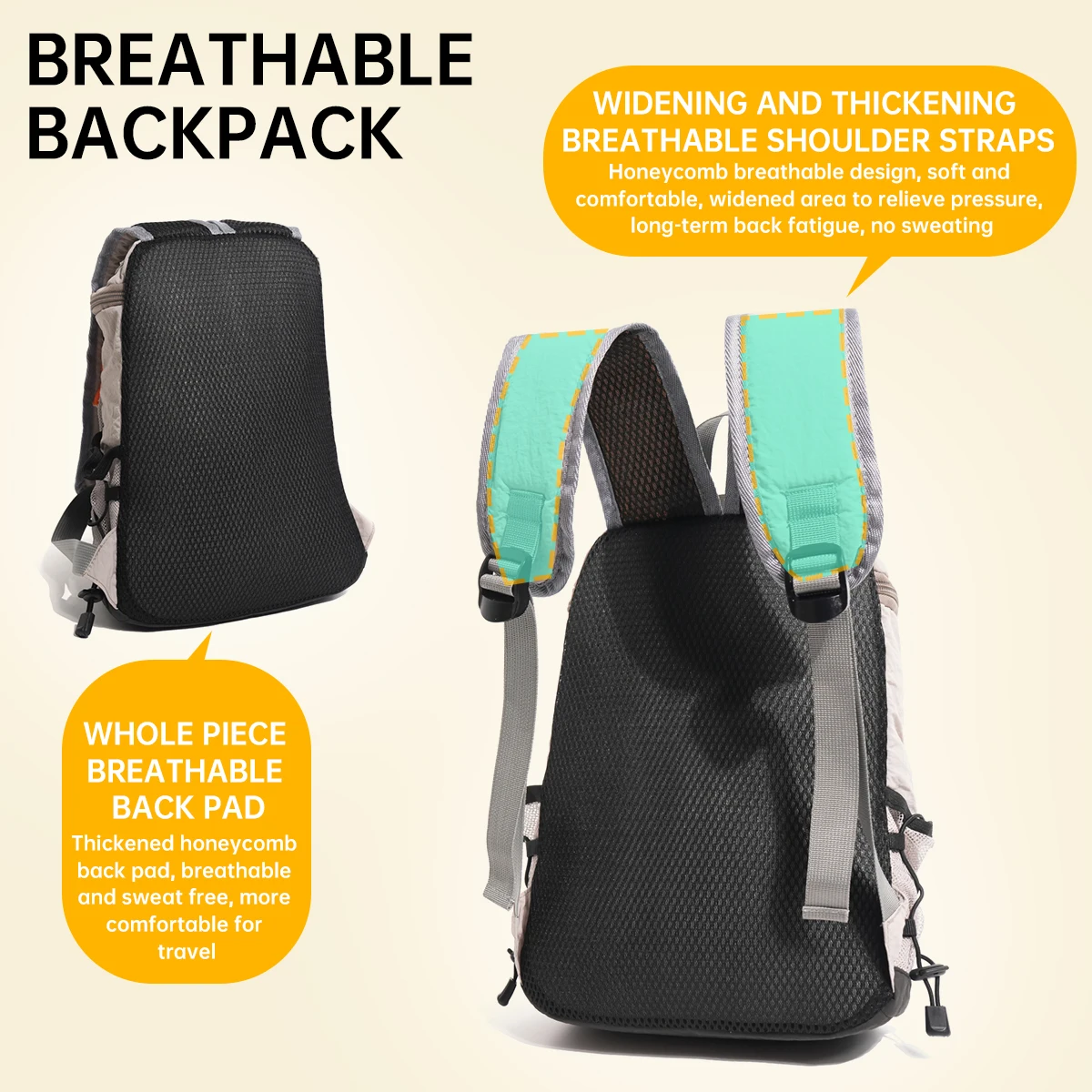 Women's Backpack with Unique Design, Bucket-Shaped Hiking Backpack for Men, Outdoor Leisure Hiking and Cycling Backpack, Cross-Border Student Backpack
