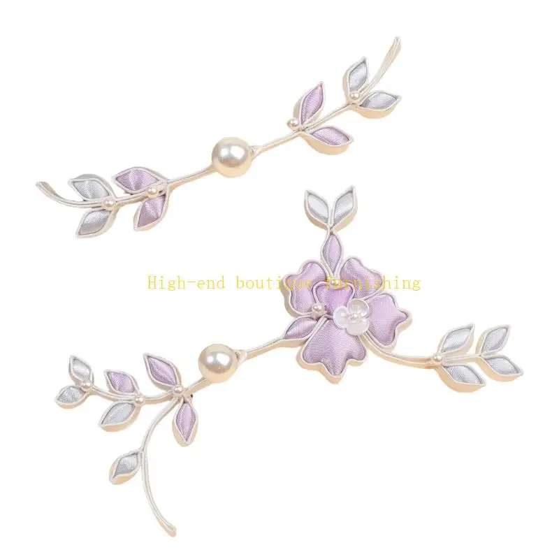 L9NB Decorative Sewing Closure Knot Button Beaded Embellished Chinese Fabric Knot Button for Dressmaking, Alterations and