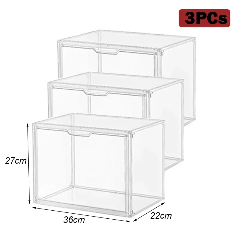Transparent Storage Box Organizer Bookshelf Album CD Desktop Dustproof Display Cabinet Book Storage Box Magazine Organizer image 3