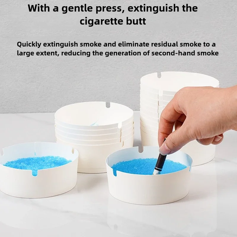 25pcs Disposable Ashtray Paper with Built-in Foam Smoke Extinguishing Sand, Fast Adsorption and Anti Flying in E-Sports Arena