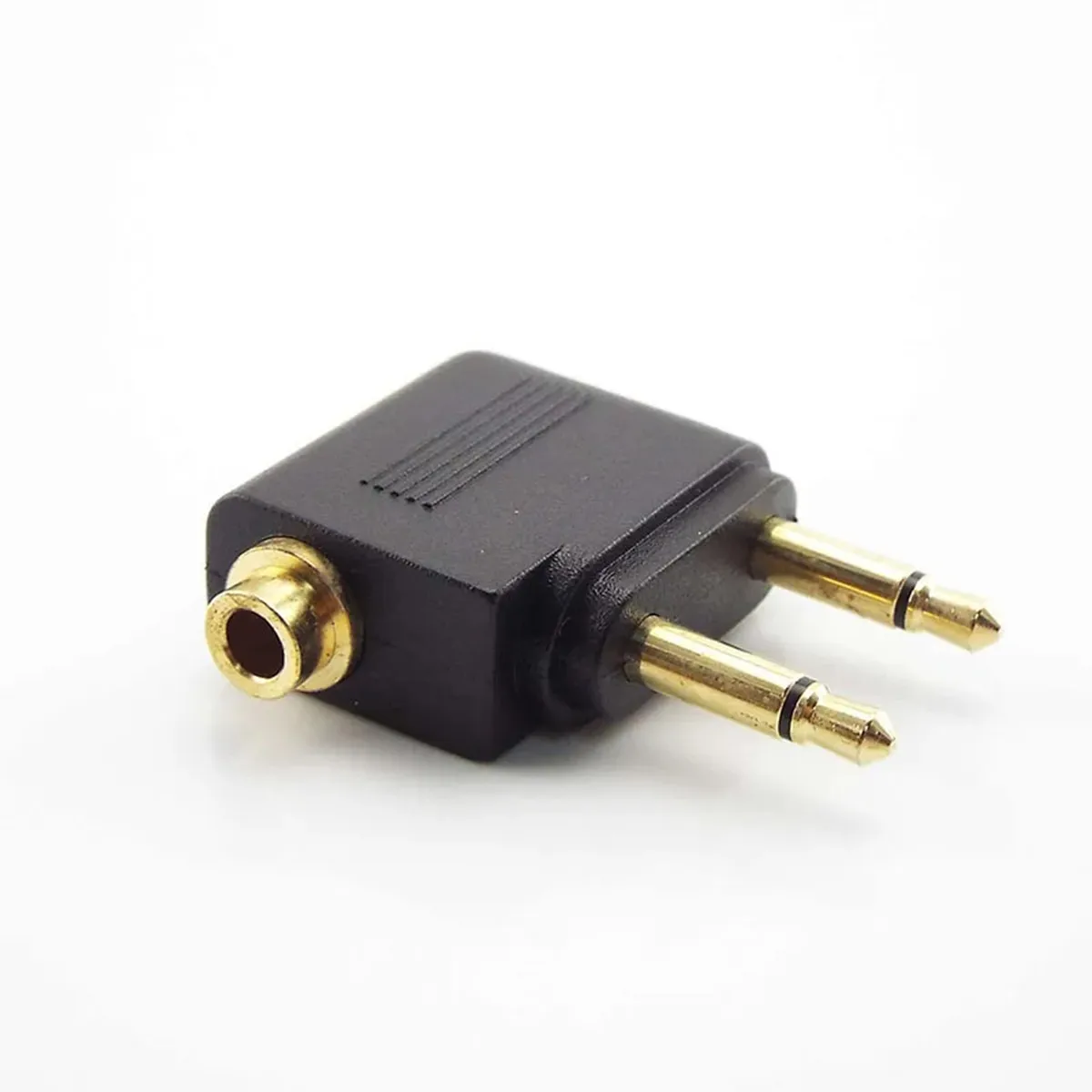 Airline Airplane Earphone Headphone Headset Jack Audio Adapter Gold Nickel Plated L1 for all standard airline connectors