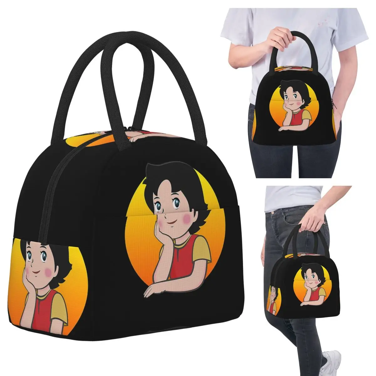 

Сумки для обеда Heidi, изолированная коробка для бенто, портативная сумка для обеда, многоразовые сумки для пикника, термосумка для женщин и девочек, офис