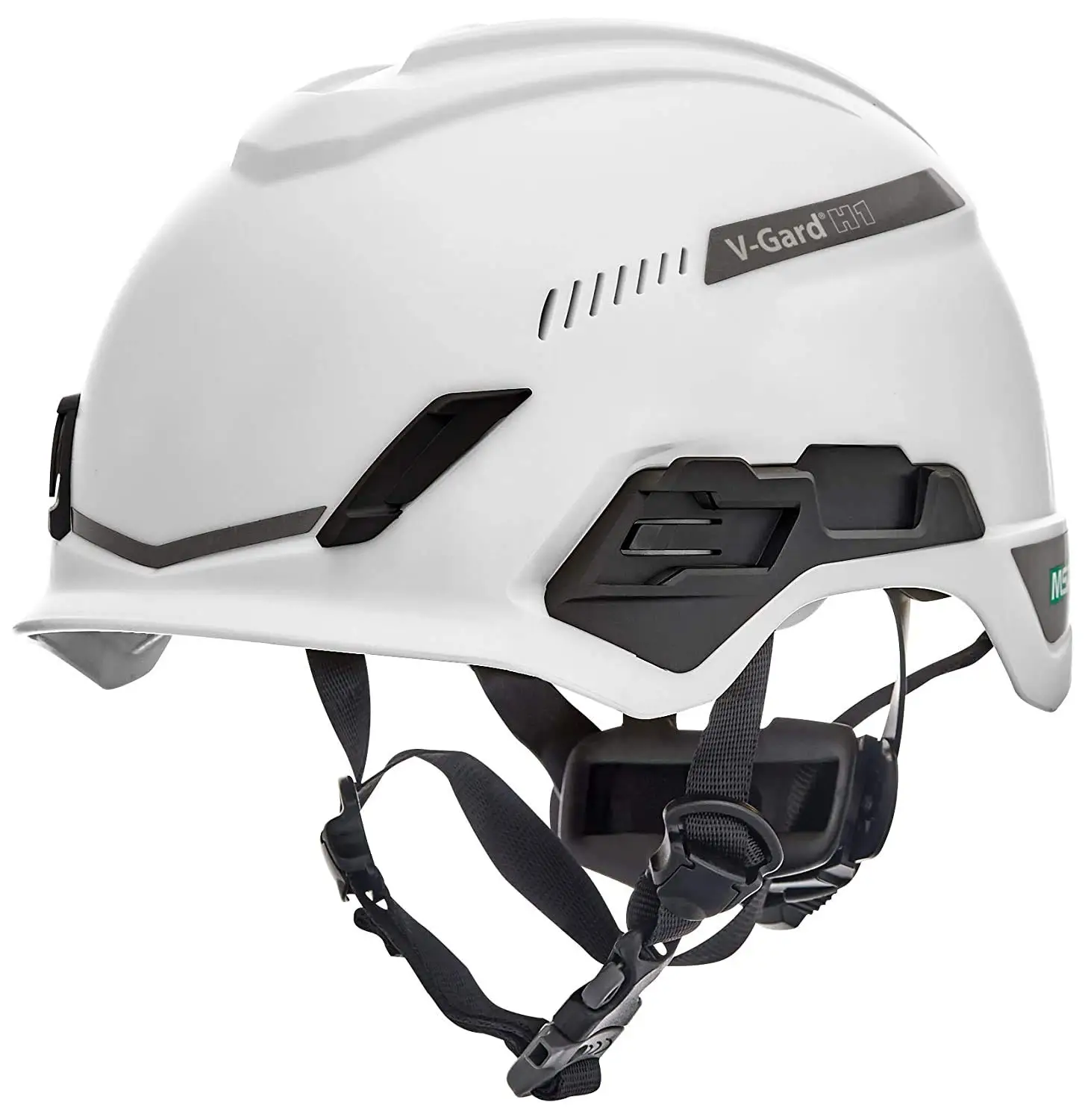 

White V-Gard Helmet with Fas-Trac III Ratchet Suspension, Polyethylene Shell for Superior Impact Protection
