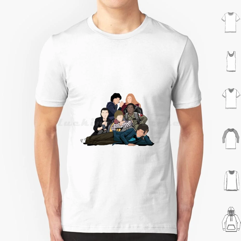 T Shirt 6xl Cotton Cool Tee Netflix Finn Wolfhard Sadie Sink Millie Bobby Brown Gaten Matarazzo Caleb Mclaughlin Noah Schnapp