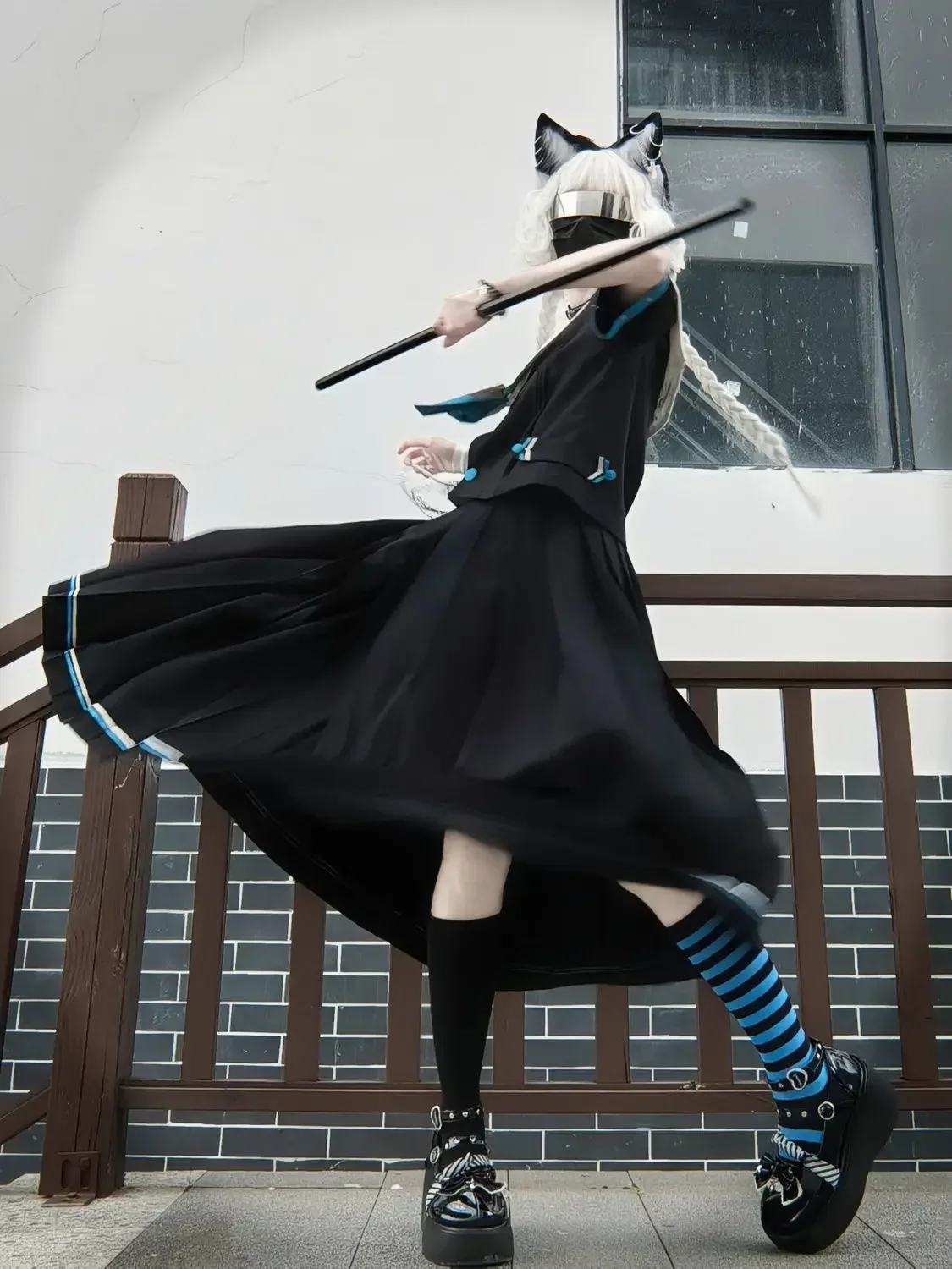 

Original Bad JK Sailor Dress Japanese Deep Sweet Cool Autumn/Winter Long Dress Large Size