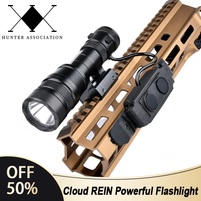 

Tactiacl REIN 1.0 Micro Kit Cloud Defensive Weapon 1000Lumens Powerful Flashlight Scout Hunting Light Fit 20mm Rail AR15 Airsoft